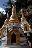 Inle Lake Myanmar. Pindaya, the famous Shwe Oo Min pagoda. The entrance of the cave.